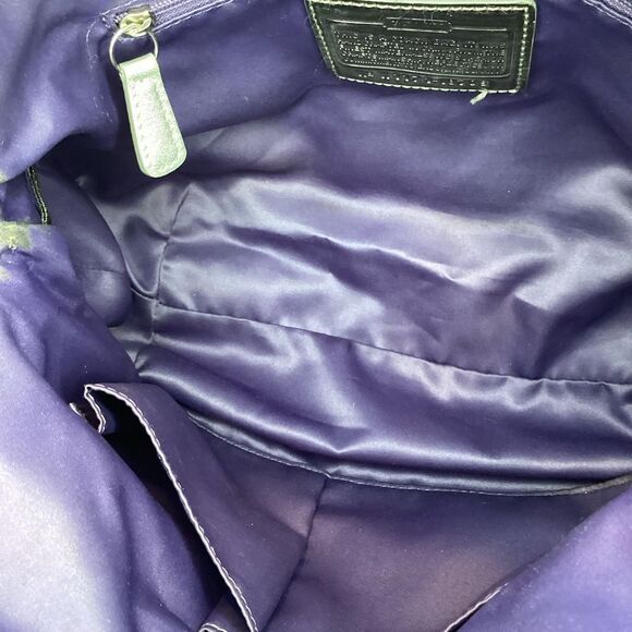 Coach Tan Signature Lurex Logo Satchel - Picture 13 of 14